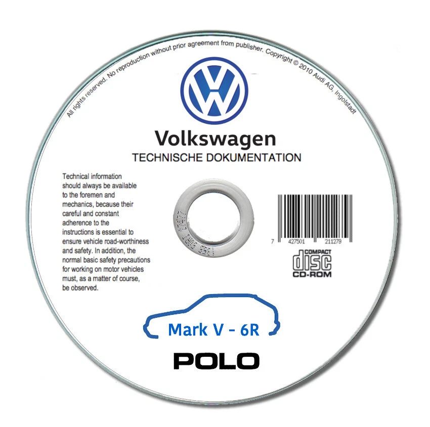 Volkswagen Polo (2010-2018)  manuale officina riparazione su cd - Immagine 1 di 4