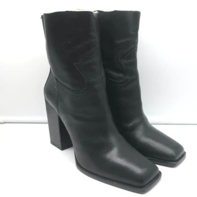 Saint Laurent Jodie 105 Botines Western Corte Cuero Negro Talla 38.5 Foto 1 de 4