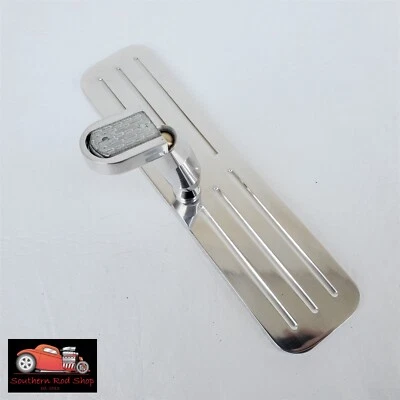 Polished Billet Aluminum Rear View Mirror Ball Milled Chevy Ford Universal 9-1/4 - Image 1 of 4