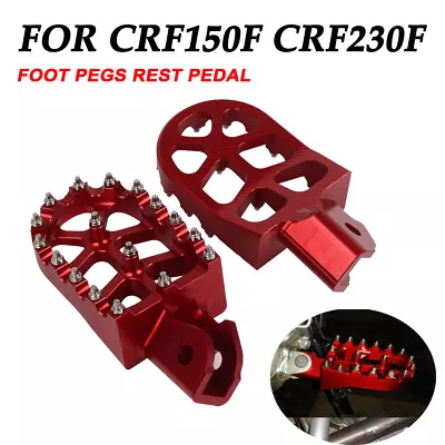 Motorcycle Red Footrest Foot Rest pegs For HONDA CRF150F CRF230F 2003-2023 Foto 1 de 4