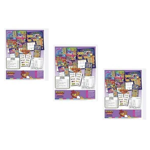 3 Pack Bleeping Beauty - Pull Tab Ticket - Hard Card - Picture 1 of 2
