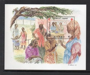 NORWAY MNH 1987 MS1003 NORWEGIAN RED CROSS IN SOMALIA MINISHEET - Picture 1 of 1