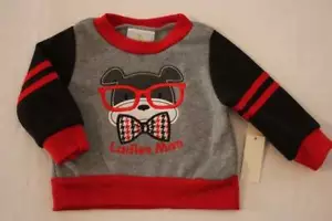 NEW Baby Boys Sweatshirt 3 - 6 Months Infant Winter Top Ladies Man Dog - Picture 1 of 2