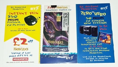 MINT in Folder Disney HYDRA SEALED BT Phonecard British Telecom Cartoons Movies - image 1 of 3