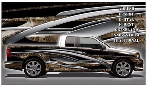 Rubicon camo go kart golf cart semi race car vinyl graphic decal half wrap - Picture 1 of 9