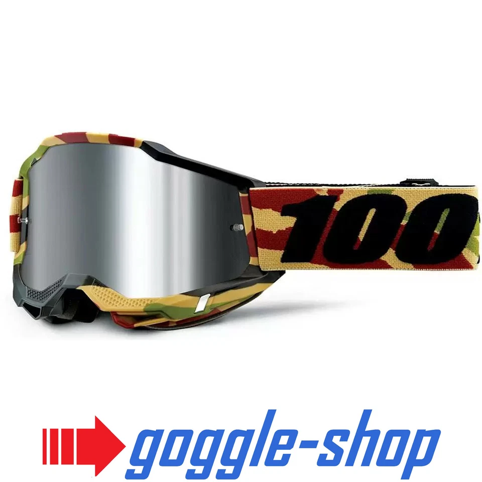 100% Percent ACCURI 2 Motocross MX MTB Gafas - Misión Camo Espejo Negro Lente - Imagen 1 de 1