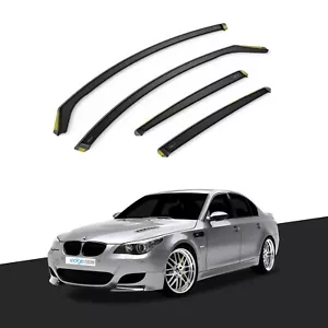 BMW 5 Series E60 2003-2010 4 Door Saloon Wind Deflectors 4pc Tinted - Picture 1 of 10