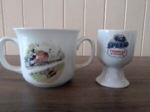 Thomas The Tank Engine Two Handles Cup And Egg Cup