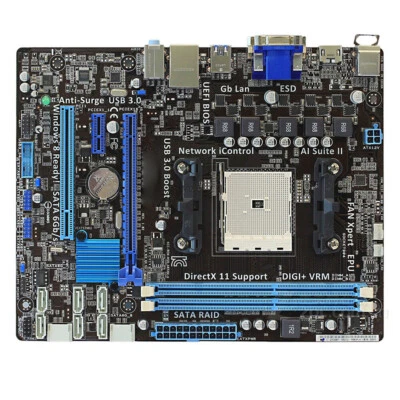 For ASUS A85XM-A FM2 DDR3 Micro-ATX Motherboard PCI-E 2.0 32GB SATA 3 USB3.0 - Image 1 of 4