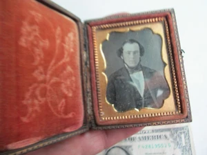 Excellent Antique Cased 1845 Daguerreotype of Young Man, Nice Case, GIFT - Picture 1 of 7