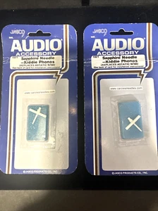 2 Vintage Mr Audio By Jasco Sapphire Needles Fits Most Kiddie Phonographes - Picture 1 of 8