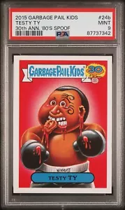 PSA 9 Testy Ty Mike Tyson #24b 2015 Topps Garbage Pail Kids 30th Card 87737342 - Picture 1 of 2