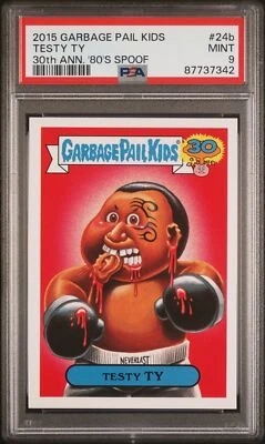 PSA 9 Testy Ty Mike Tyson  #24b 2015 Topps Garbage Pail Kids 30th Card 87737342 - Image 1 of 2