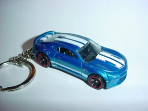 HOT 3D BLUE CHEVROLET CAMARO SS CUSTOM KEYCHAIN key keyring GM muscle Hot Wheels - Picture 1 of 4