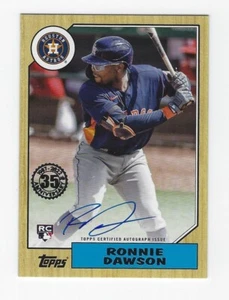 Actualización Topps 2022 #87BA-RDA Ronnie Dawson RC 1987 Topps Auto ~ Houston Astros - Imagen 1 de 2