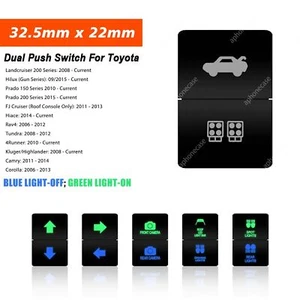 Dual Push Switch Button For Toyota Corolla Interior Trunk&LED Work Light Control - Picture 1 of 11