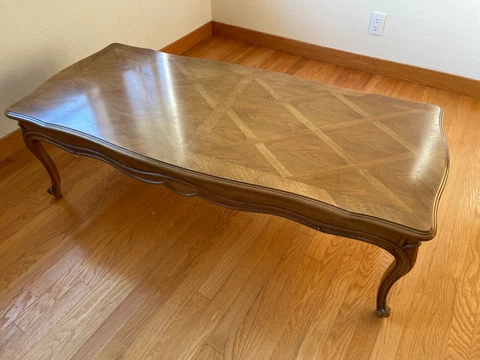 Drexel Wood Coffee Table French Provincial Cover