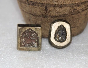 Old Brass Lord Shiva & Goddess Durga Shape Jewelry Pendent Making Dye, Mold - Picture 1 of 7