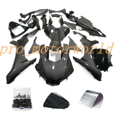 Kit de carenado con pernos para YAMAHA YZF R1 2015-2019 marco pintado de fibra de carbono negro Foto 1 de 4