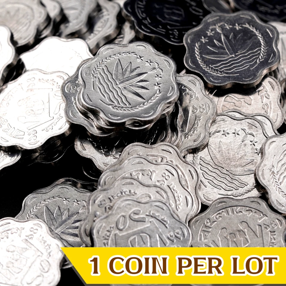 1981-1994 Bangladeshi 10 Poisha Coin (km11.2) - UNC, Coin from Bangladesh! 🇧🇩 - Image 1 of 1