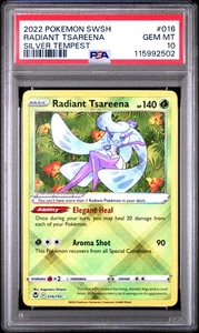 2022 Pokemon Silver Tempest #016 Radiant Tsareena Silver Tempest PSA 10 - Picture 1 of 2