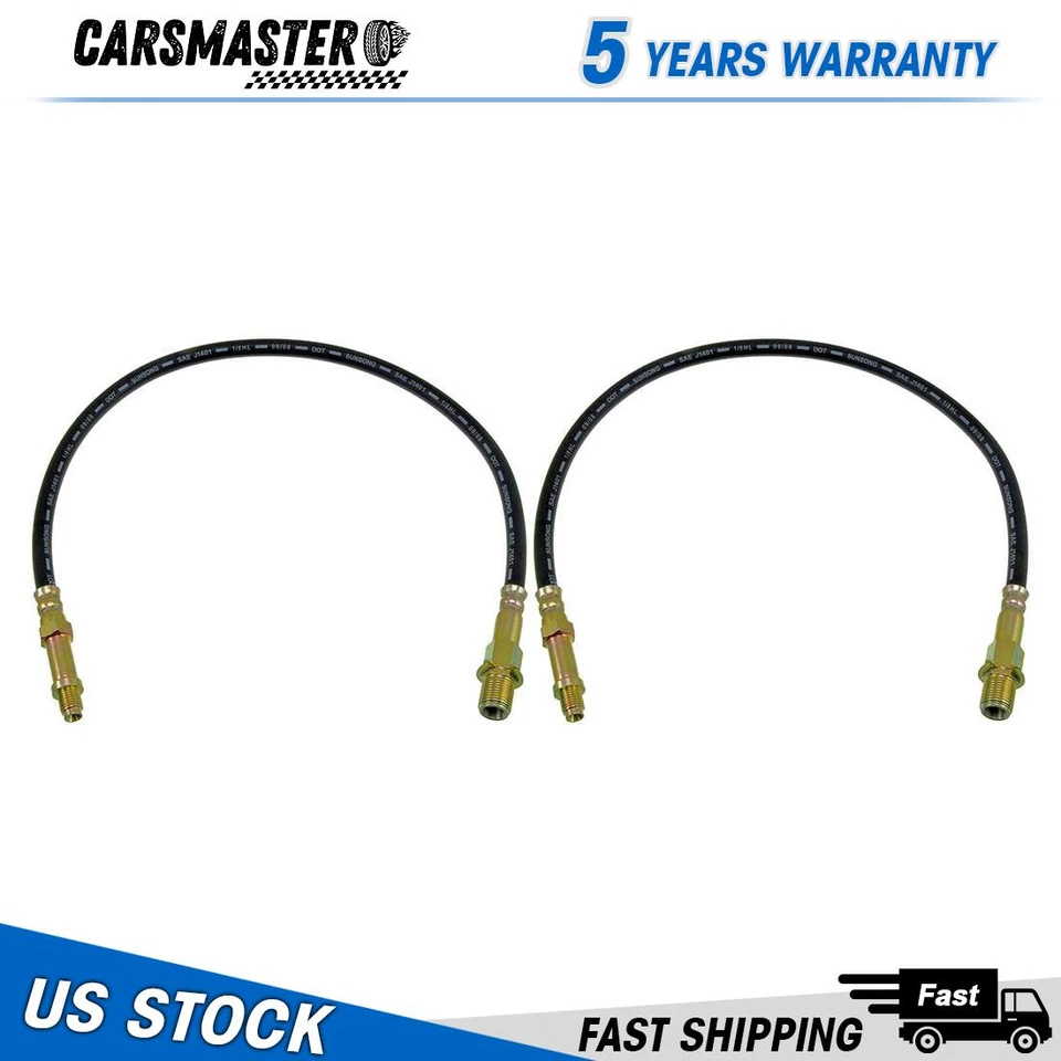 2X Manguera de línea de freno delantero primera parada para Chevrolet C50 1967 1968 1969 1970 Foto 1 de 1