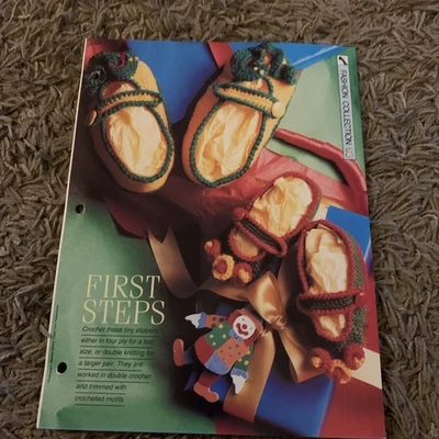 VINTAGE CREATIVE NEEDLES PATTERN - FIRST STEPS CROCHET IN 4PLY  - Image 1 of 4
