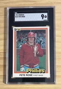 1981 DONRUSS #131 PETE ROSE SGC 9 “THE HIT KING” PHILADELPHIA PHILLIES—SHARP - Picture 1 of 2