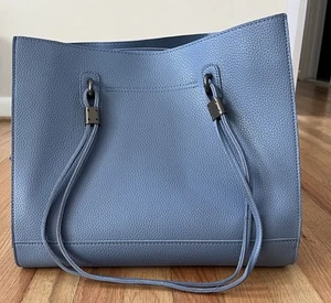 Vegane Tasche mit Kosmetiktasche - hellblau - Bild 1 von 20