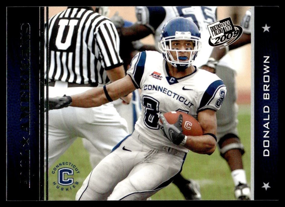 2009 Press Pass B Donald Brown Connecticut Huskies #78 - Image 1 of 2