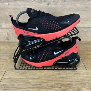 Nike Air Max 270 Zapatos Para Hombre Talla UK 5 Negro Rojo Correr Burbuja Entrenadores - Imagen 1 de 9