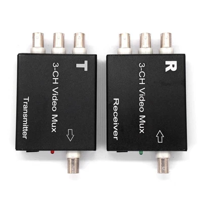 1set Extender Receiver&Transmitter 3CH Video Multiplexer For Analog Camera CCTV Foto 1 de 4