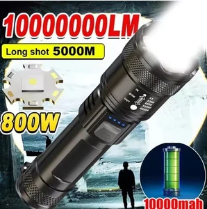 Torcia LED Potente Professionale, Ricaricabile Torce Led Alta Potenza 500000 Lum - Imagen 1 de 7