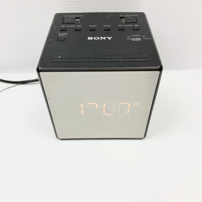 Sony ICF-C1T Desktop Alarm Clock AM FM Radio Black Mirror Display Digital LCD GC - Image 1 of 4
