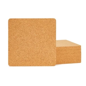 6 Pack Cork Trivets for Hot Pots and Pans, Square Cork Hot Pads (7x7x0.5 In) - Picture 1 of 10