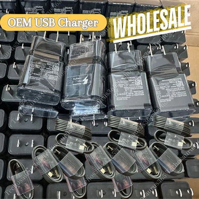 Lote de cables cargador de pared rápido tipo C para Samsung Galaxy S10 Note10 S8 S9 Plus S22 Foto 1 de 4