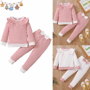 Toddler Infant Baby Boy Girl Outfit Long Sleeve Top Pant Set Fall Winter Clothes - Picture 1 of 13