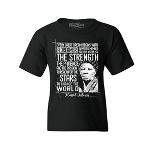 Change the World Quote Harriet Tubman Youth's T-Shirt Harriet Tubman Shirts - Picture 1 of 8
