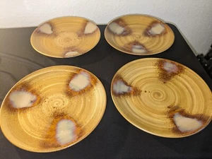 Set di 4 Piatti da Cena SANGO SPLASH 4951 MARRONE GOCCIOLAMENTO 11 - Foto 1 di 3