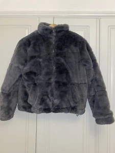 Grey Faux Fur Jacket - Picture 1 of 3