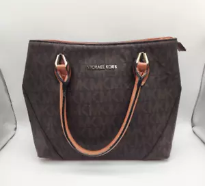 Michael Kors Tote Bag MK signature PVC Double Handle 11" by 15" - Picture 1 of 24