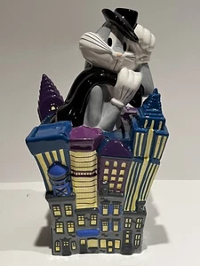 En la ciudad de Nueva York Bugs Bunny en sombrero negro abrigo tarro de galletas Warner Bros 14" 2000 - Imagen 1 de 9