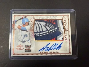 2020 Leaf Trinity 82-09 Metrodome Patch Aaron Sabato Bronze Foil Auto RC Twins - Picture 1 of 2