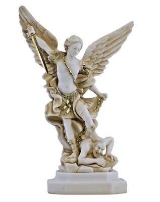 Saint St Michael Archangel Defeated Lucifer Greek Statue Sculpture Figure