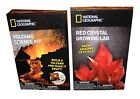 Set of 2 National Geographic Volcano Science Kit and Red Crystal Growing Lab