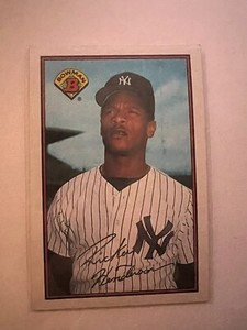 1989 BOWMAN CARD #181 RICKEY HENDERSON -  NEW YORK YANKEES "Style Dog"