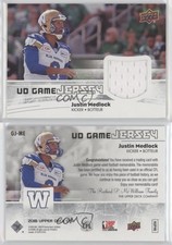 2018 Upper Deck CFL UD Game Jersey Justin Medlock #GJ-ME