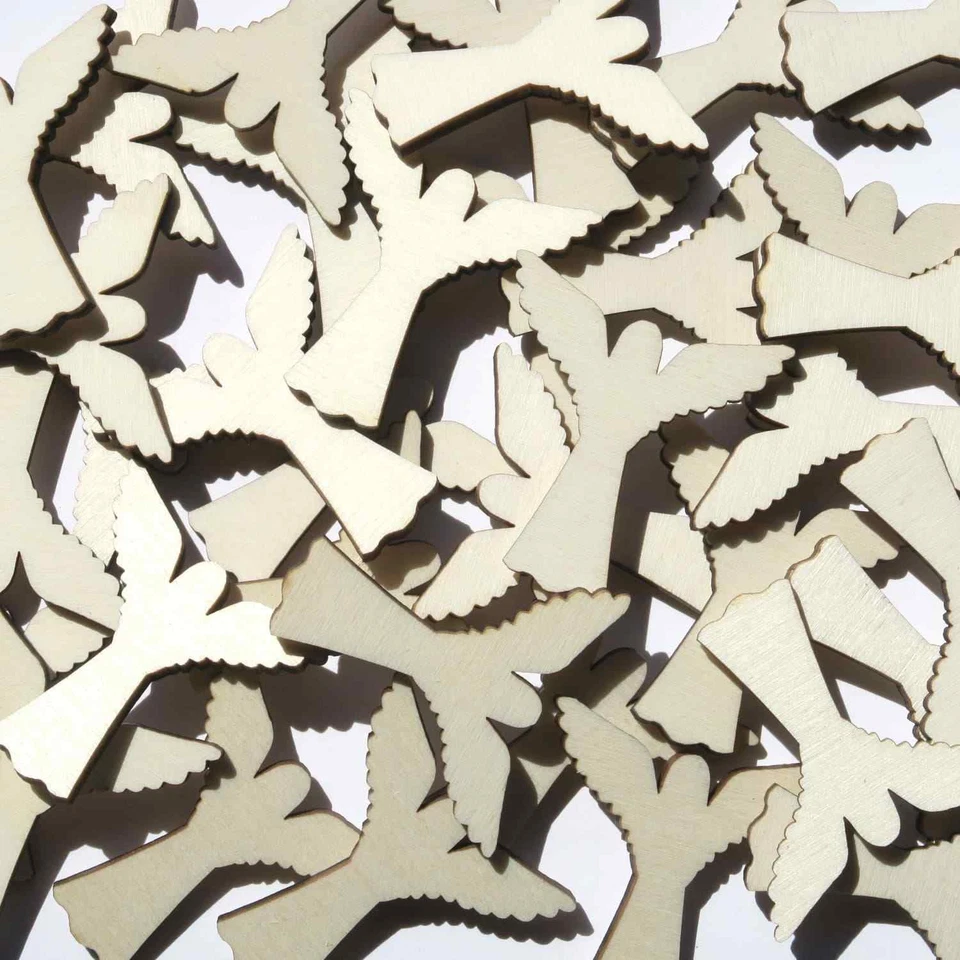 Holz Engel - 1-10cm Streudeko Basteln Deko Tischdeko - Bild 1 von 1