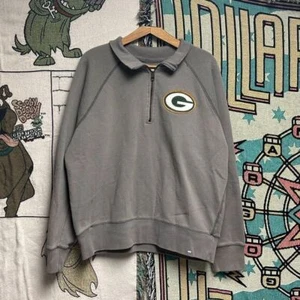 Vintage Green Bay packers Embroidered Quarter Zip Pullover - Picture 1 of 3