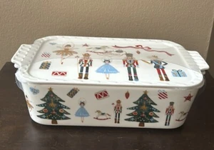 Grace Speisekammer Nussknacker Weihnachtsbäume ofenfest bedeckt Auflaufform Deckel - Bild 1 von 2